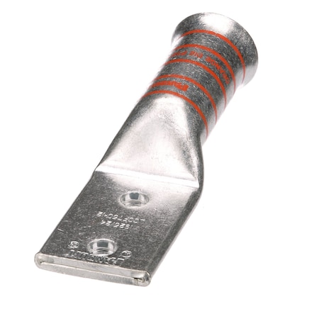 Panduit One-Hole Compression Lug, 1 to 2 in Stud, Long Barrel, Copper, Orange LCCF750-12-3